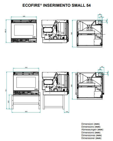SMALL 54- Zwart insert - zonder voet