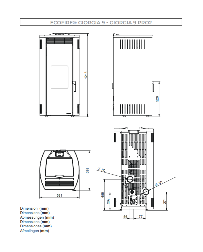 GIORGIA 9 PRO 2 ACIER ZWART 5862