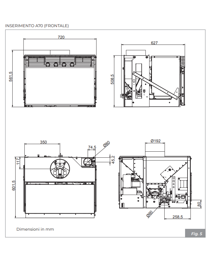 INSERT A 70 FRONTAL 3800