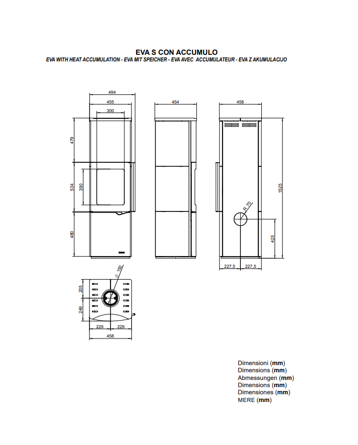 EVA S A ACCUMULATION ACIER ANTHRACITE