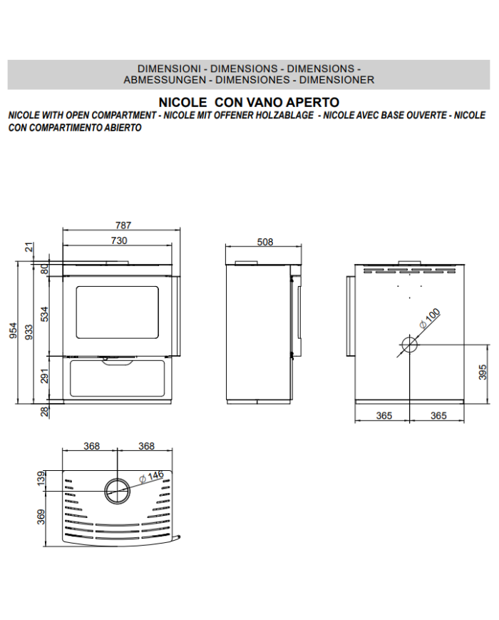 NICOLE RESERVE A BOIS acier 0740