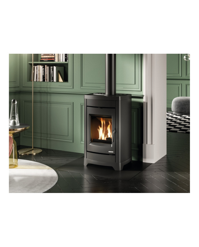 POELE A BOIS CHARLOTTE 10 ACIER NOIR