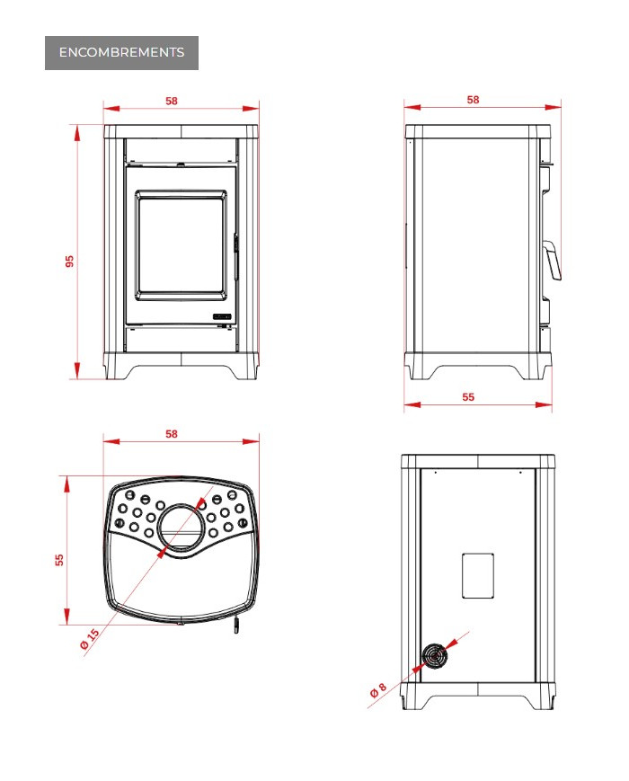 HOUT KACHEL CHARLOTTE 10 ZWART