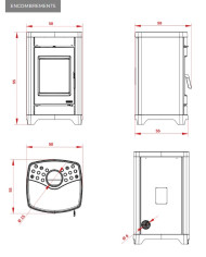 HOUT KACHEL CHARLOTTE 10 ZWART