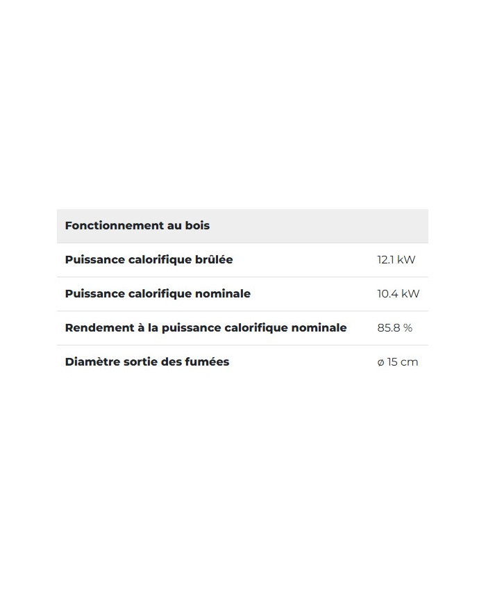 POELE A BOIS CHARLOTTE 10 ACIER NOIR