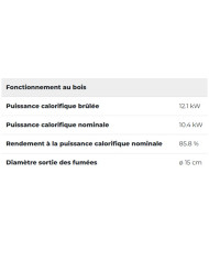 POELE A BOIS CHARLOTTE 10 ACIER NOIR