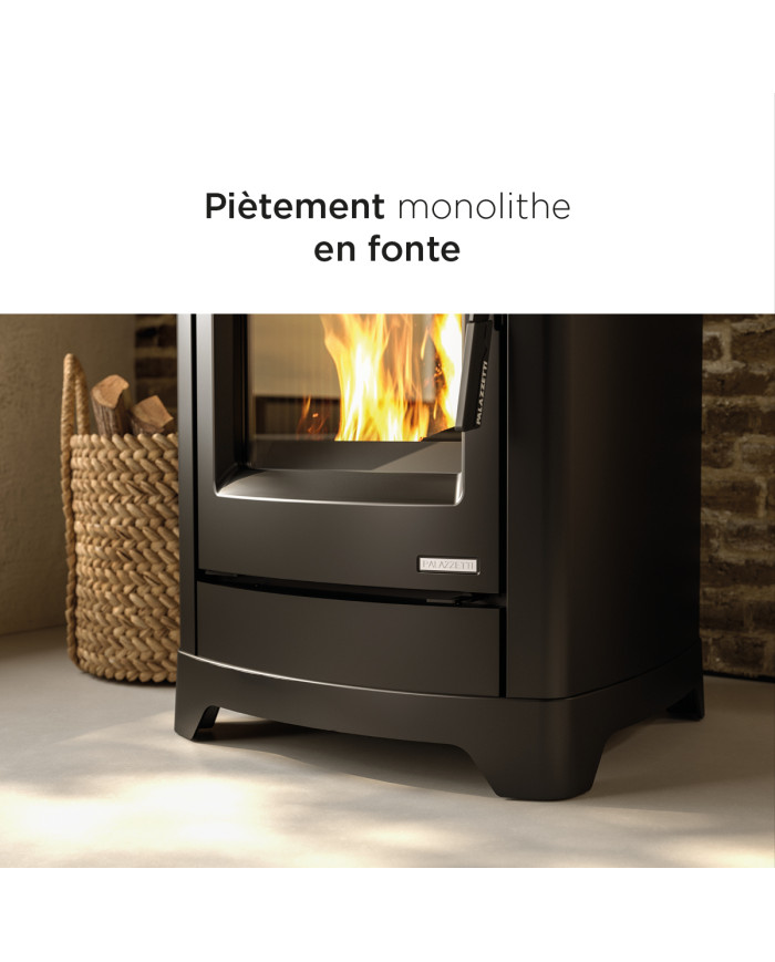 POELE A BOIS CHARLOTTE 10 ACIER NOIR