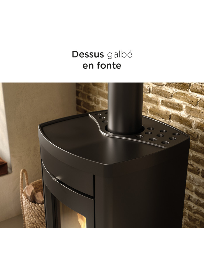 HOUT KACHEL CHARLOTTE 10 ZWART