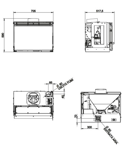 INSERT A 70 S FRONTAL 9 KW 0300