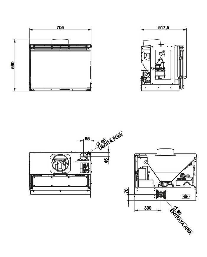 INSERT A 70 S FRONTAL 9 KW 0300