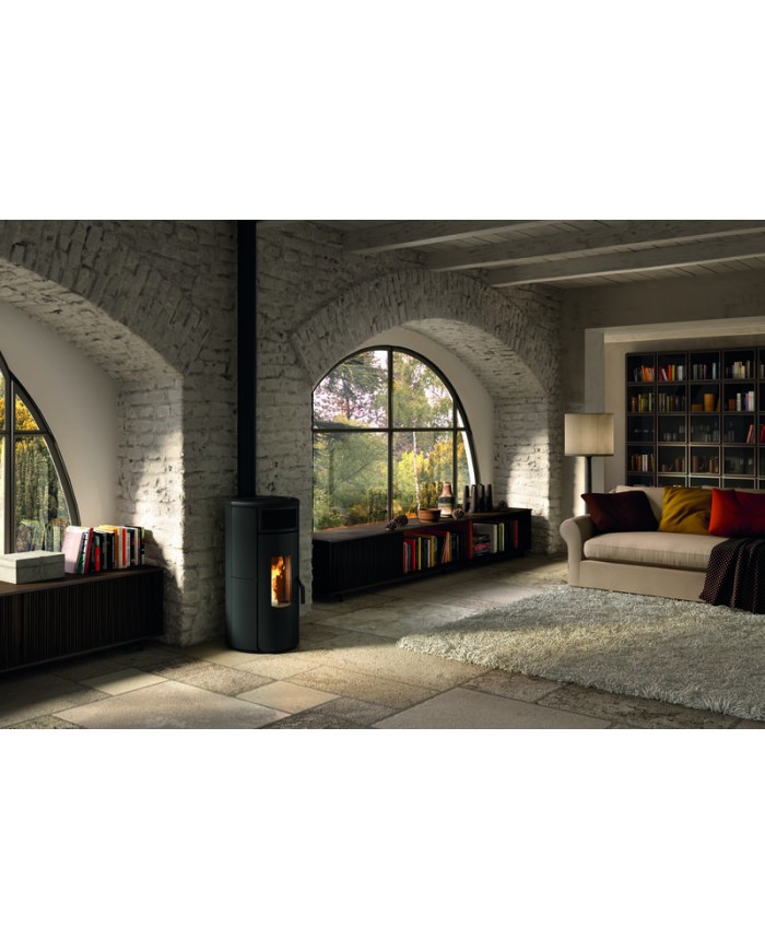 ECOFIRE GRAZIA AIR 80 ZWART STAAL 2540