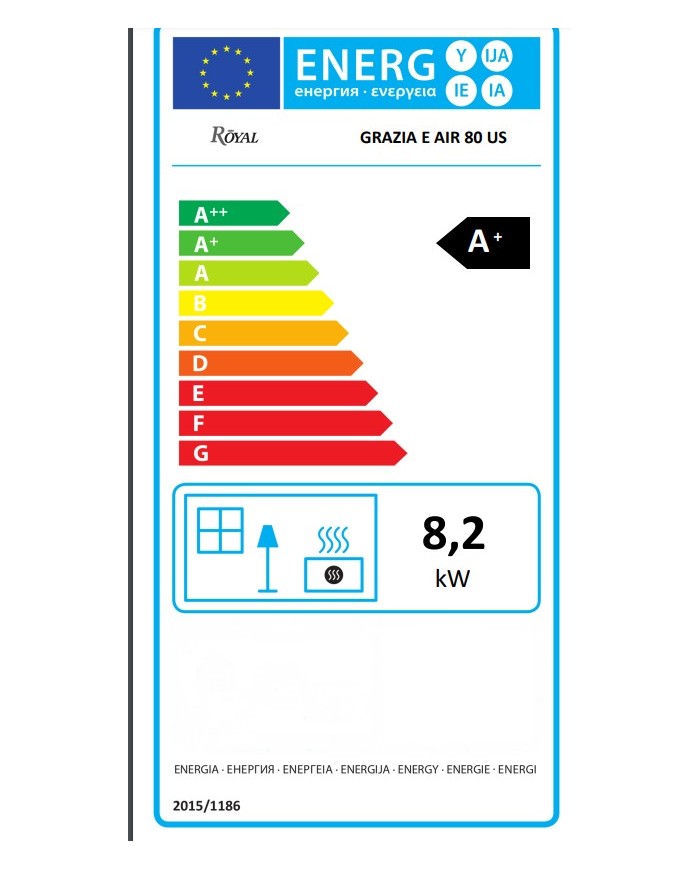 ECOFIRE GRAZIA AIR 80 ZWART STAAL 2540